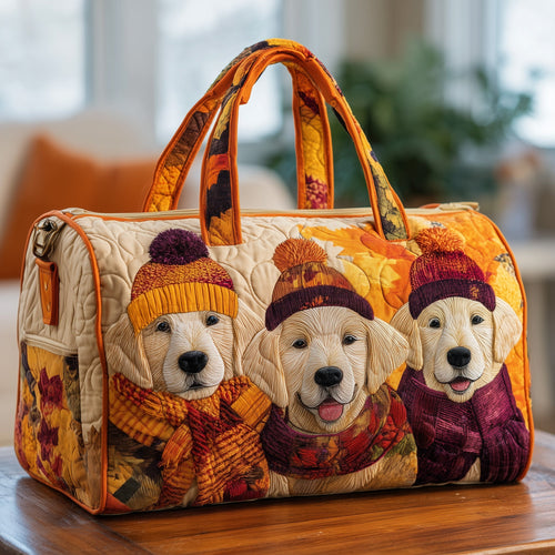 Fall Golden Retriever Quilted Duffle Bag GFTONL5854
