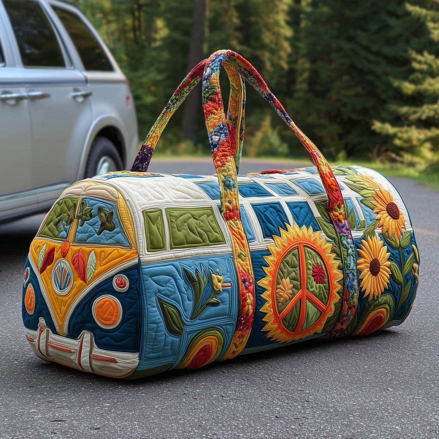 Hippie Vibe Quilted Duffle Bag GFTONL5863