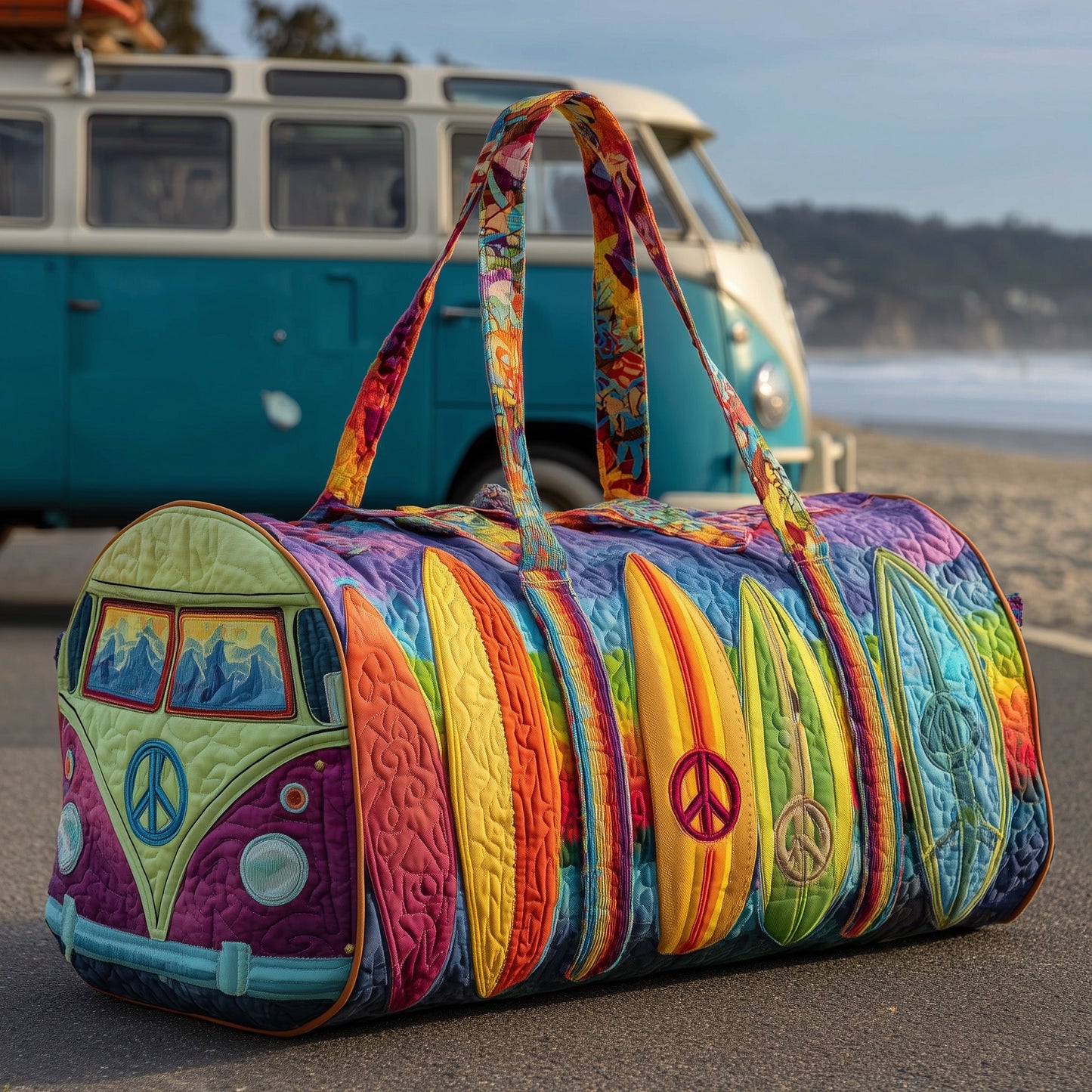 Hippie Van Quilted Duffle Bag GFTONL5867