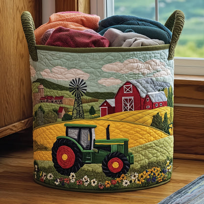 Peaceful Meadow Quilted Laundry Basket GFTONL5871