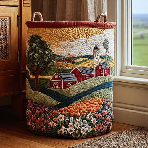 Peaceful Barn Quilted Laundry Basket GFTONL5872
