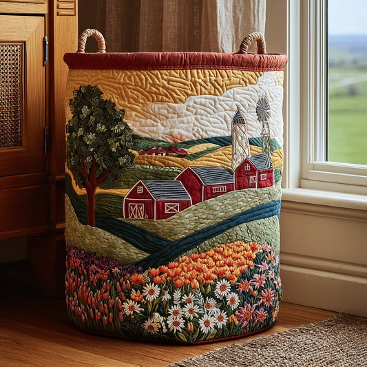 Peaceful Barn Quilted Laundry Basket GFTONL5872