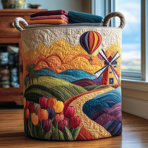 Farm Heaven Quilted Laundry Basket GFTONL5879