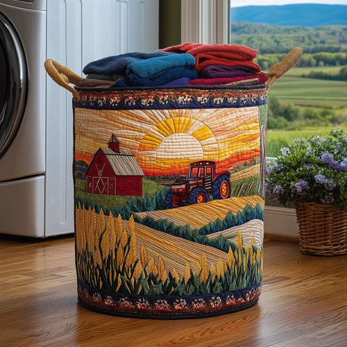 Farm Heaven Quilted Laundry Basket GFTONL5880