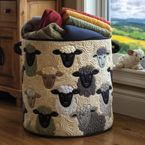 Sheep Heaven Quilted Laundry Basket GFTONL5892
