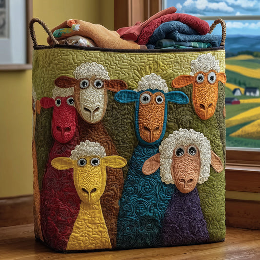 Sheep Heaven Quilted Laundry Basket GFTONL5893