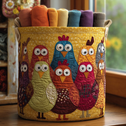 Funky Chicken Quilted Laundry Basket GFTONL5895