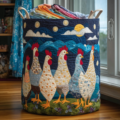 Chicken Dream Quilted Laundry Basket GFTONL5901