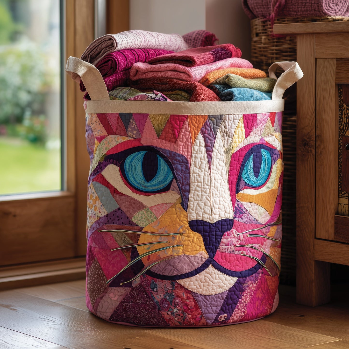 Catitude Quilted Laundry Basket GFTONL5912