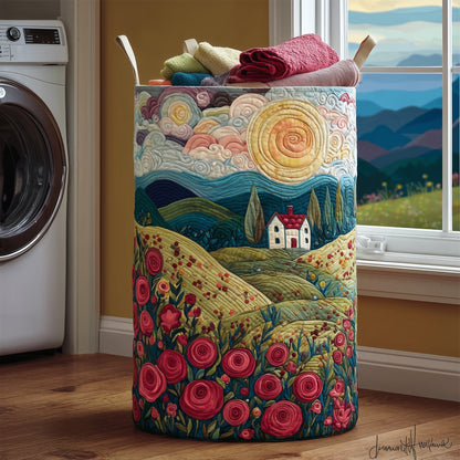 Blooming Hill Quilted Laundry Basket GFTONL5928