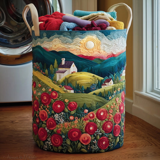 Blooming Hill Quilted Laundry Basket GFTONL5931