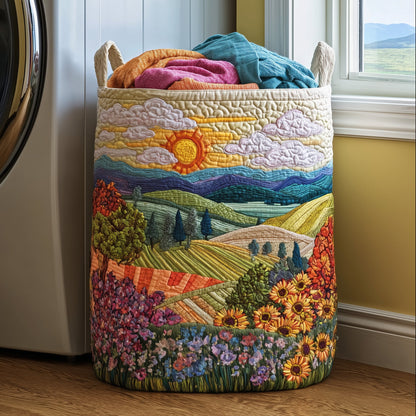 Blooming Valley Quilted Laundry Basket GFTONL5940
