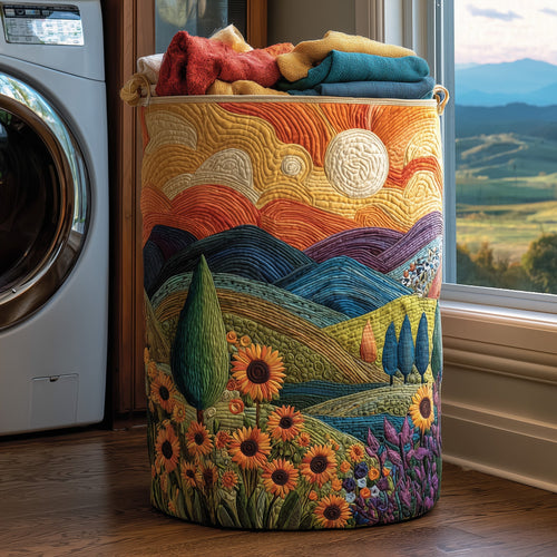Bucolic Valley Quilted Laundry Basket GFTONL5941