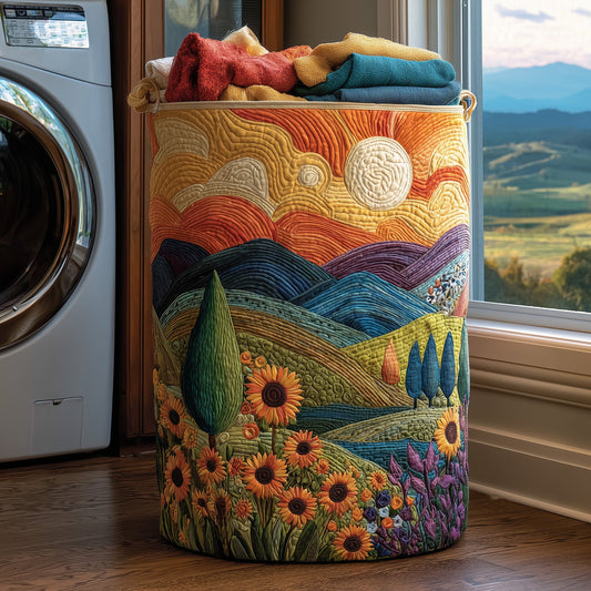 Bucolic Valley Quilted Laundry Basket GFTONL5941