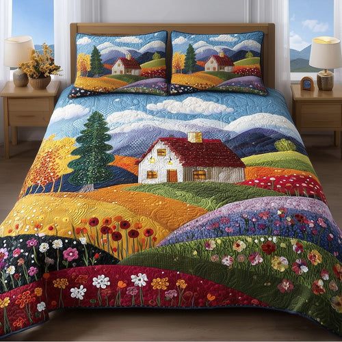 Rolling Heaven 3-Piece Quilted Bedding Set GFTONL5946