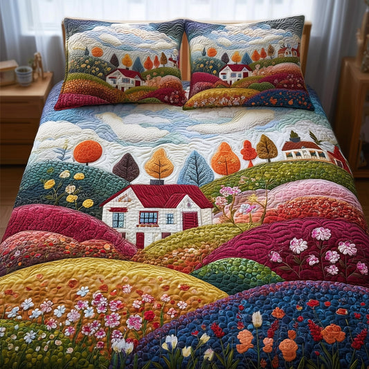 Rolling Heaven 3-Piece Quilted Bedding Set GFTONL5949