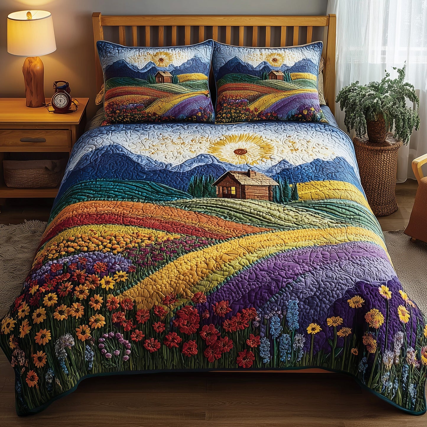 Rolling Heaven 3-Piece Quilted Bedding Set GFTONL5950