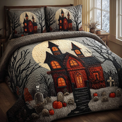 Haunted House 3-Piece Quilted Bedding Set GFTONL5952