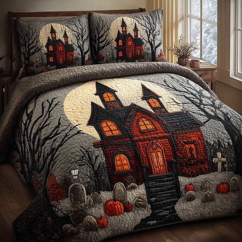 Haunted House 3-Piece Quilted Bedding Set GFTONL5952