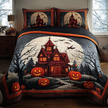 Haunted House 3-Piece Quilted Bedding Set GFTONL5954