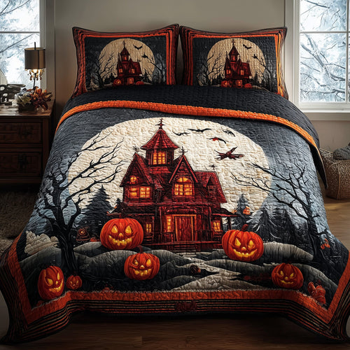 Haunted House 3-Piece Quilted Bedding Set GFTONL5954
