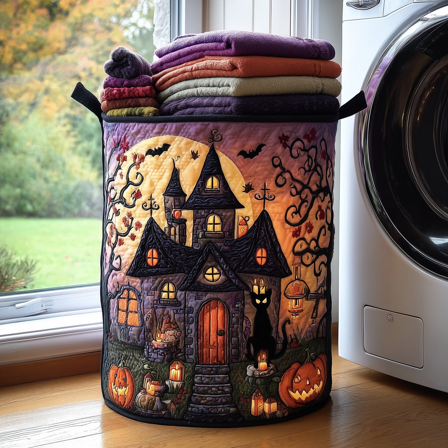 Witch House Quilted Laundry Basket GFTONL5958