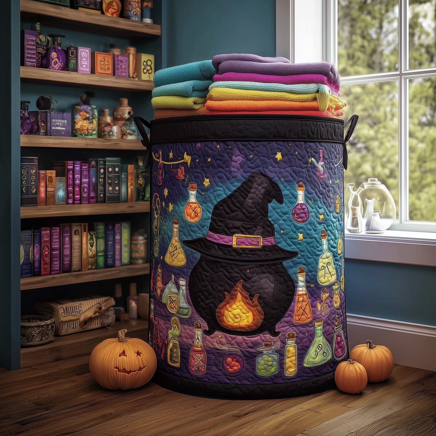 Witch's Cauldron Quilted Laundry Basket GFTONL5966