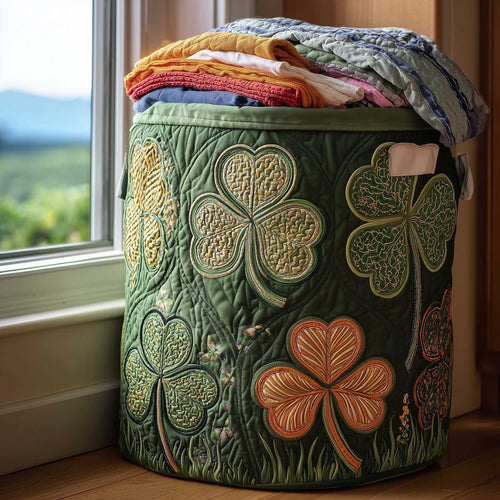 Irish Shamrock Quilted Laundry Basket GFTONL5968