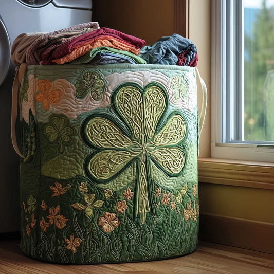 Irish Shamrock Quilted Laundry Basket GFTONL5969