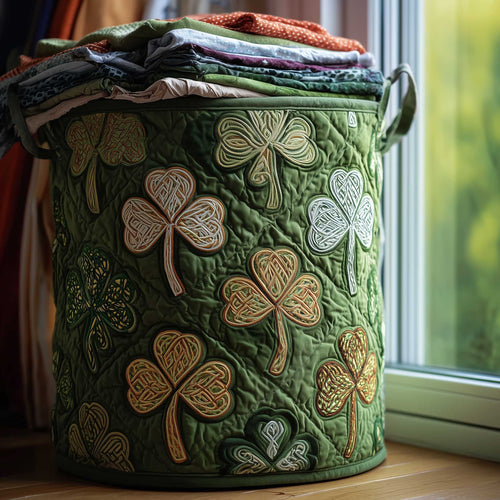 Irish Shamrock Quilted Laundry Basket GFTONL5970