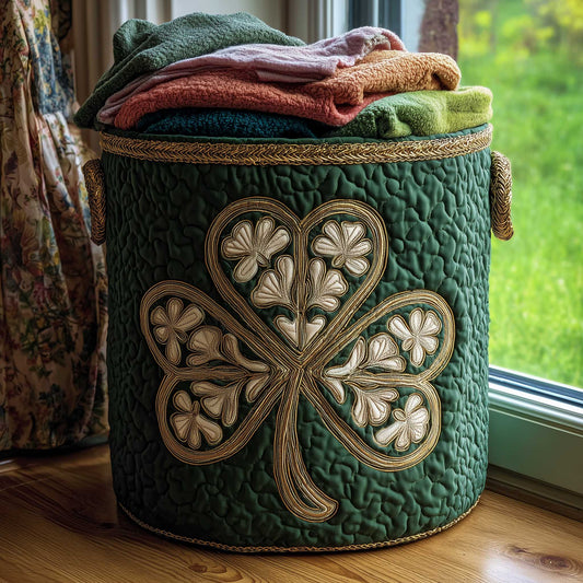 Irish Shamrock Quilted Laundry Basket GFTONL5971
