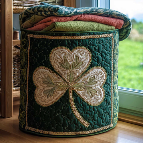 Irish Shamrock Quilted Laundry Basket GFTONL5972