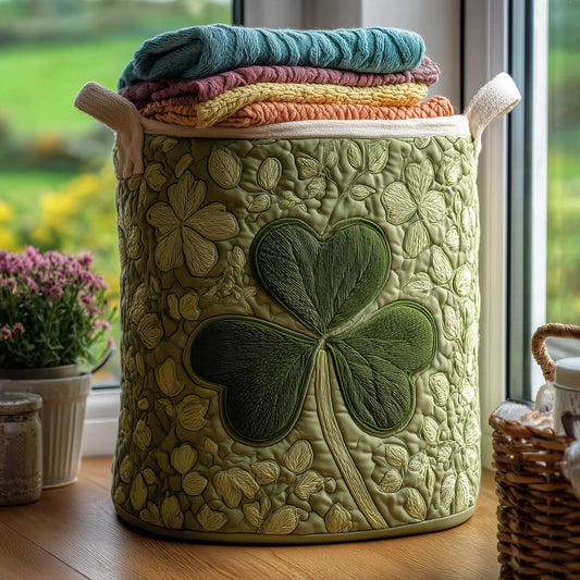Irish Shamrock Quilted Laundry Basket GFTONL5973