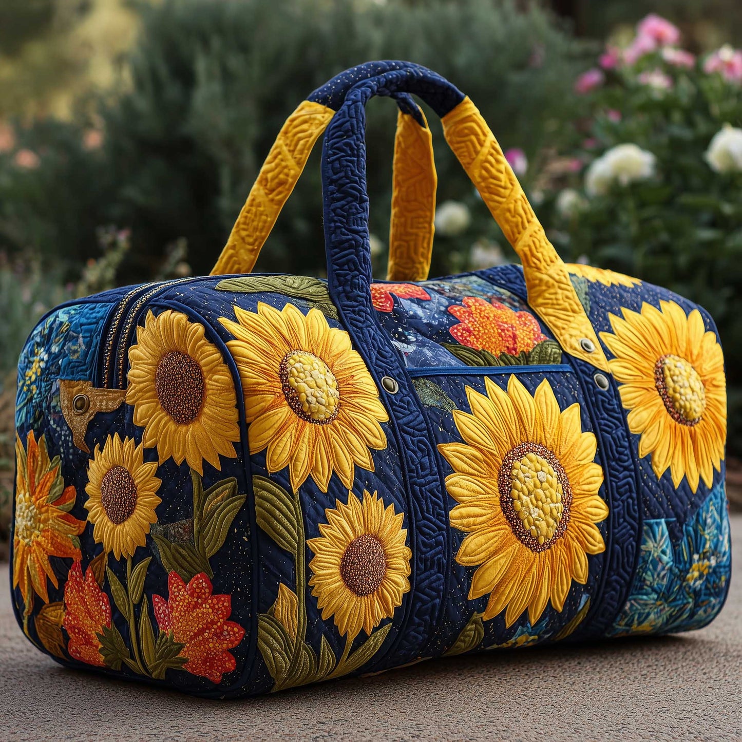 Sunflower Heaven Quilted Duffle Bag GFTONL5977