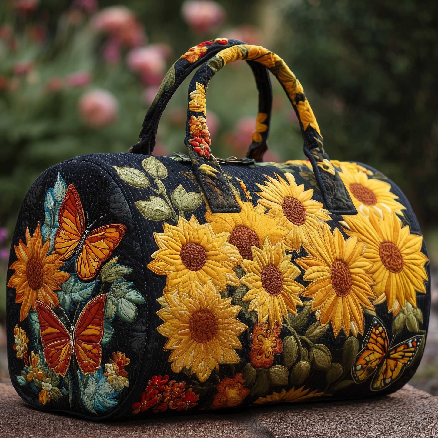 Sunflower Garden Quilted Duffle Bag GFTONL5978