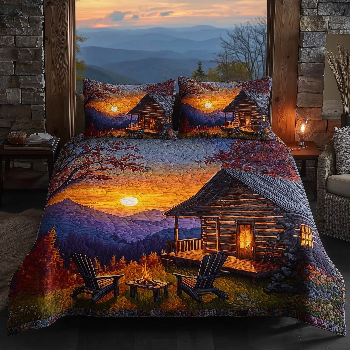 Harmony Fall 3-Piece Quilted Bedding Set GFTONL5981
