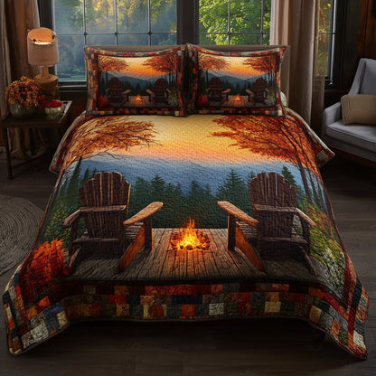 Harmony Autumn 3-Piece Quilted Bedding Set GFTONL5984
