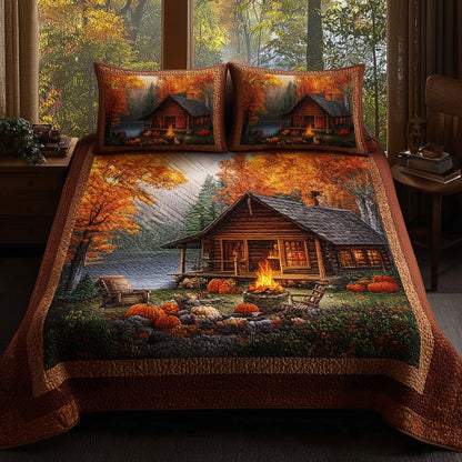 Campfire Autumn 3-Piece Quilted Bedding Set GFTONL5985