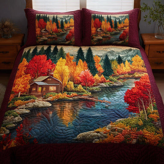 Autumn Forest 3-Piece Quilted Bedding Set GFTONL5999