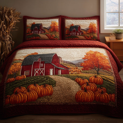 Pumpkin Barn 3-Piece Quilted Bedding Set GFTONL6000