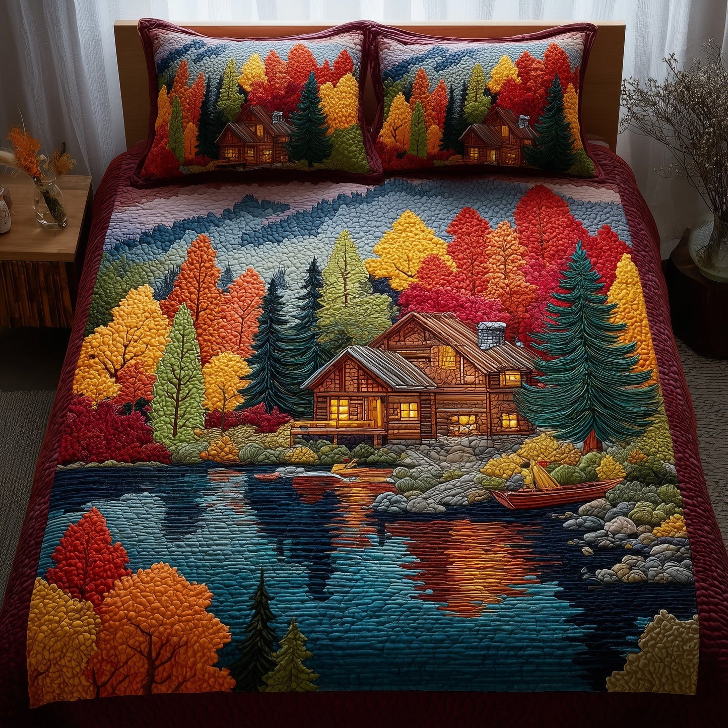 Forest Vibe 3-Piece Quilted Bedding Set GFTONL6001