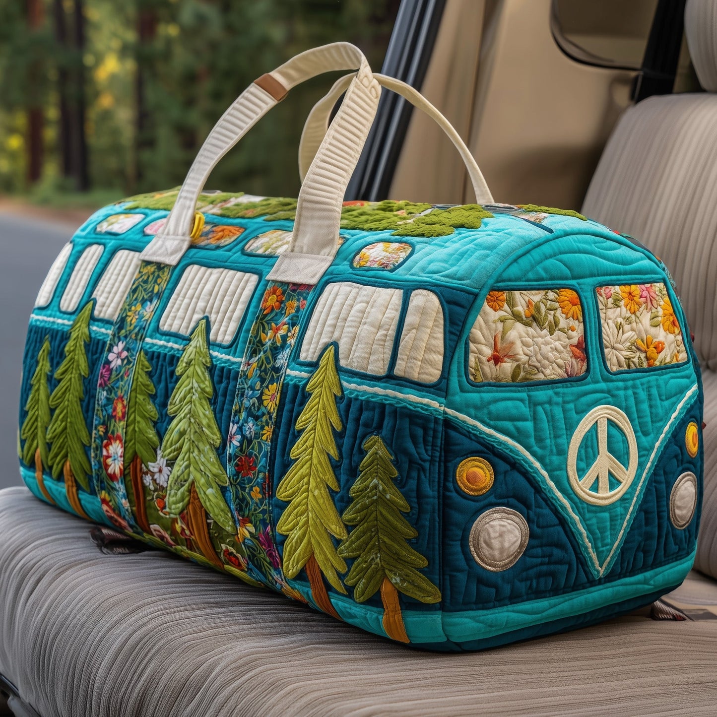 Peace Van Quilted Duffle Bag GFTONL6010