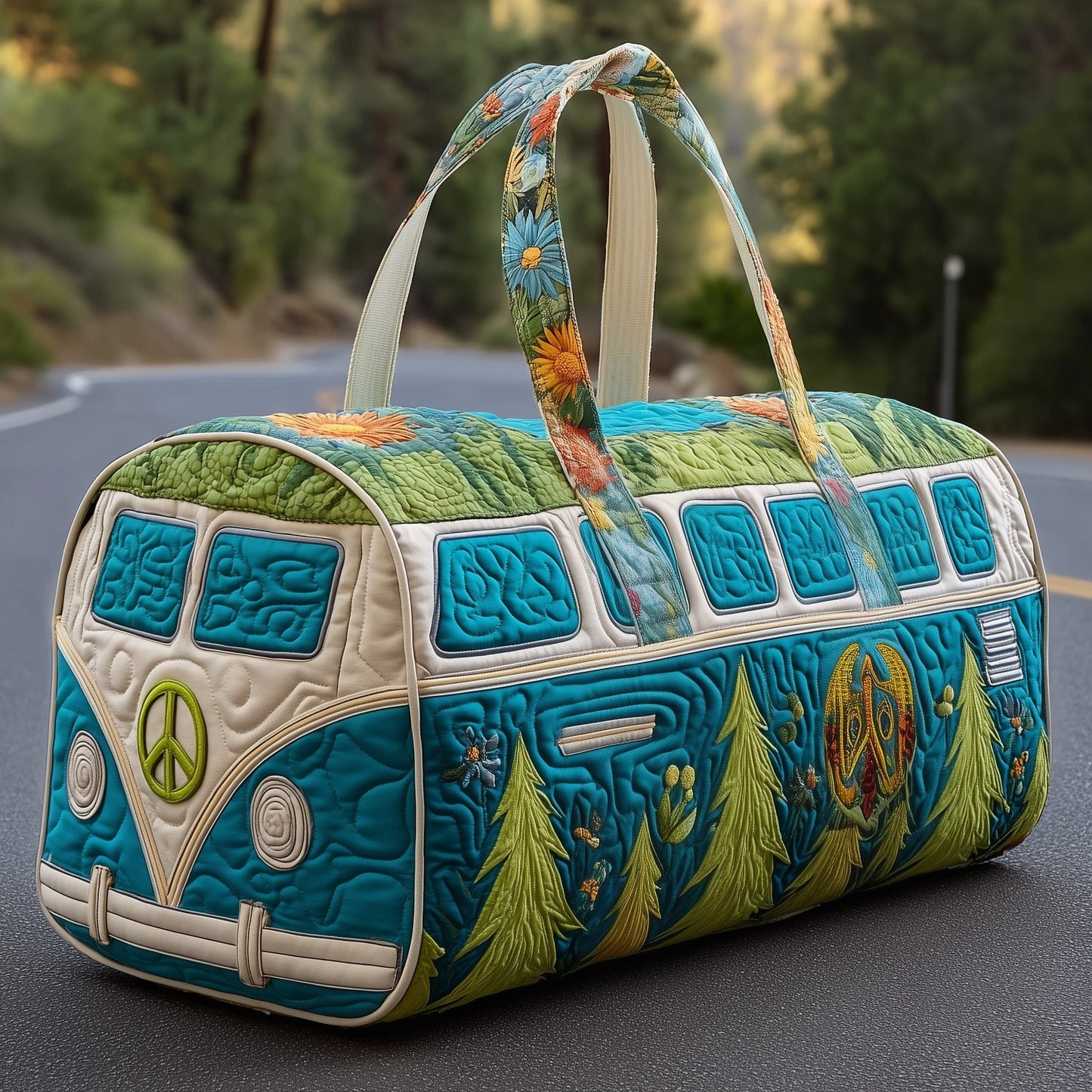 Hippie Van Quilted Duffle Bag GFTONL6019