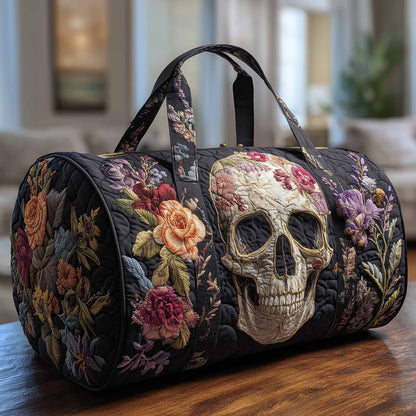 Floral Skull Quilted Duffle Bag GFTONL6025