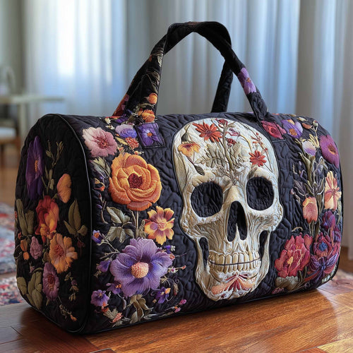 Floral Skull Quilted Duffle Bag GFTONL6027