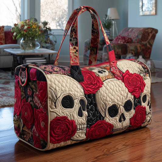 Floral Skull Quilted Duffle Bag GFTONL6033