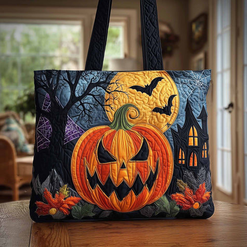 Spooky Pumpkin Quilted Tote Bag GFTONL6037