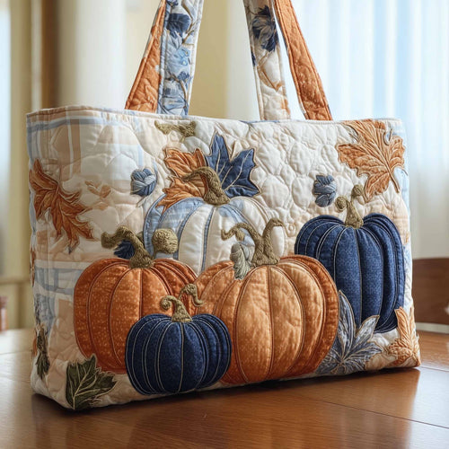 Elegant Pumpkin Quilted Tote Bag GFTONL6039
