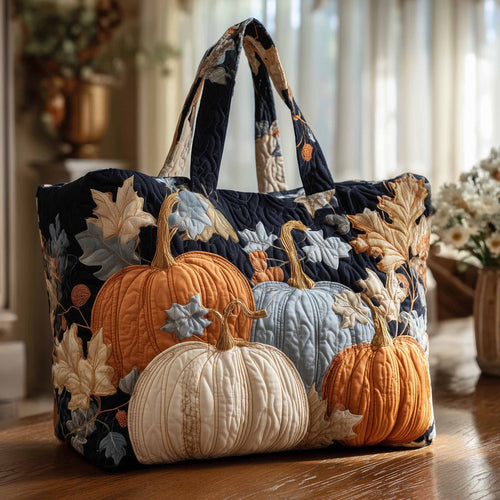Elegant Pumpkin Quilted Tote Bag GFTONL6040