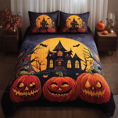 Spooky House 3-Piece Quilted Bedding Set GFTONL6044